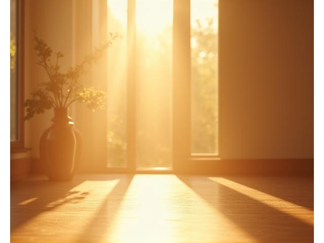 Lumière naturelle éclairant l'intérieur du studio