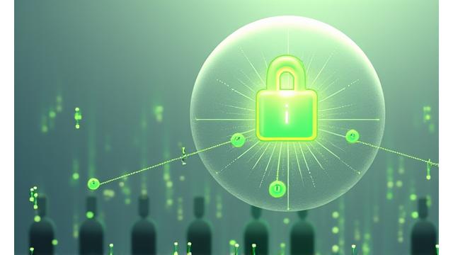 Illustration de données étant partagées de manière sécurisée entre différentes entités, symbolisant la confidentialité.